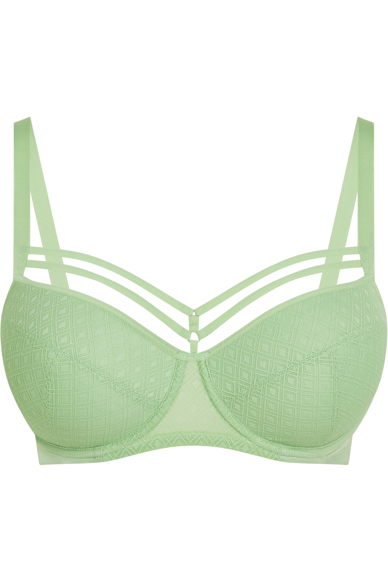 Seduction plunge balcony bra pastel green