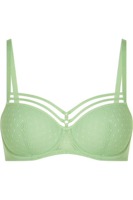 Seduction plunge balcony bra pastel green