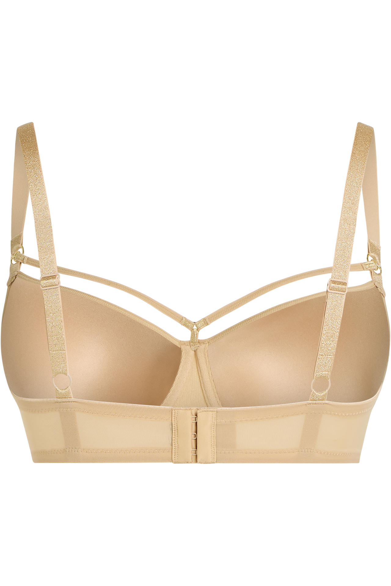 Space odyssey balcony bra sand and golden lurex