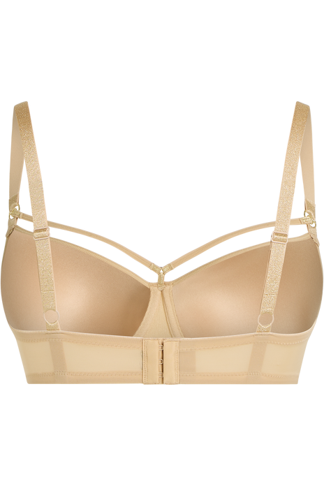 Space odyssey balcony bra sand and golden lurex