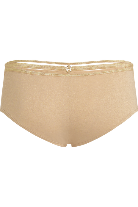 Space odyssey 12 cm brazilian shorts sand and golden lurex