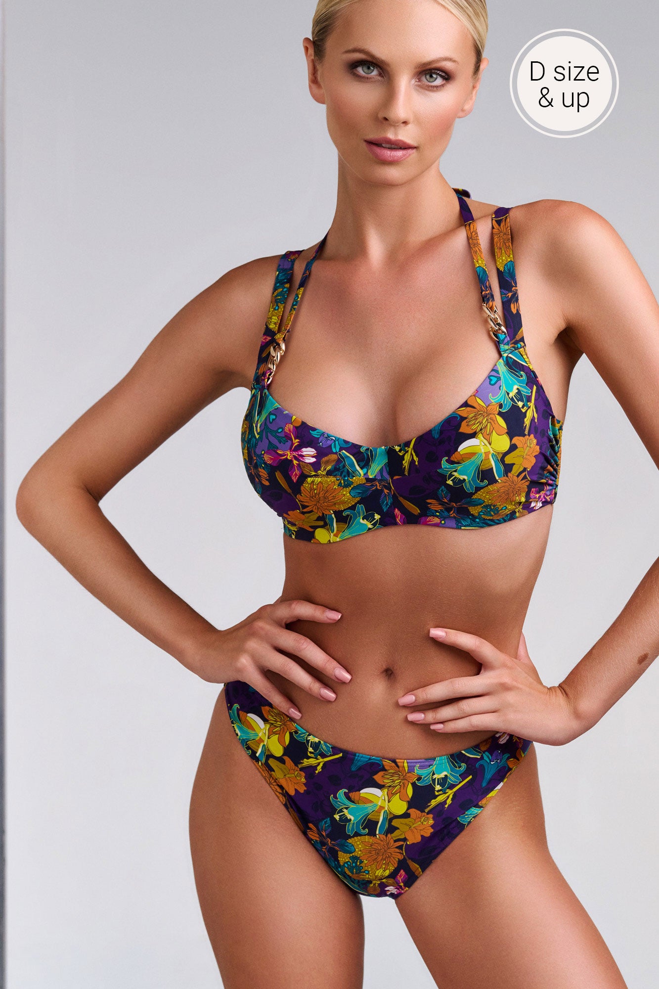 acapulco unpadded bikini top petunia purple