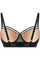 Space odyssey balcony bra black lace and sand