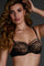 Space odyssey balcony bra black lace and sand