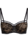 Space odyssey balcony bra black lace and sand