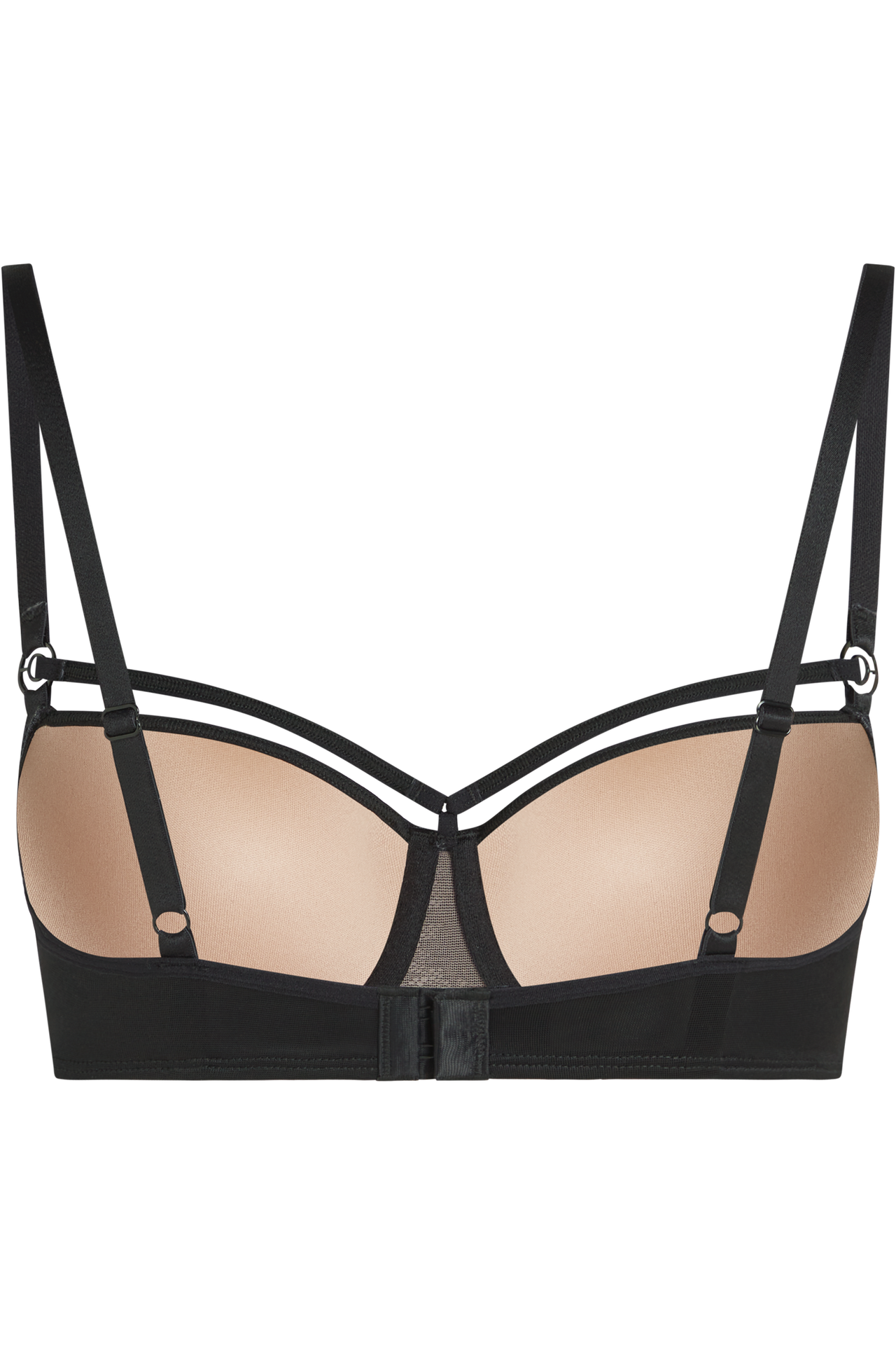 Space odyssey balcony bra black lace and sand