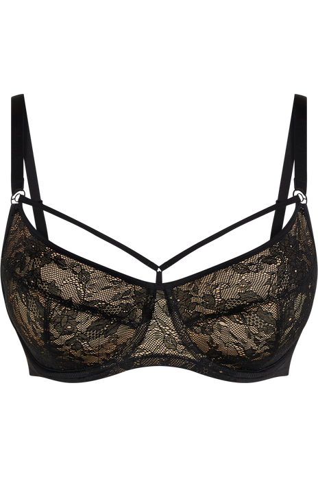 Space odyssey wired unpadded balcony black lace and sand