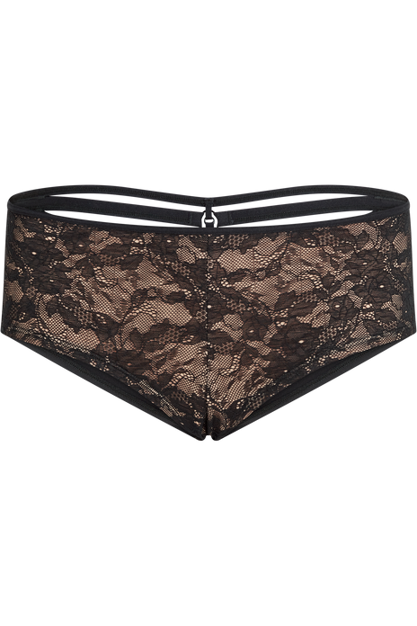 Space odyssey 12 cm brazilian shorts black lace and sand