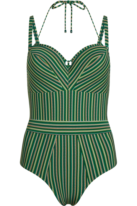 Holi vintage plunge balcony bathing suit botanical garden