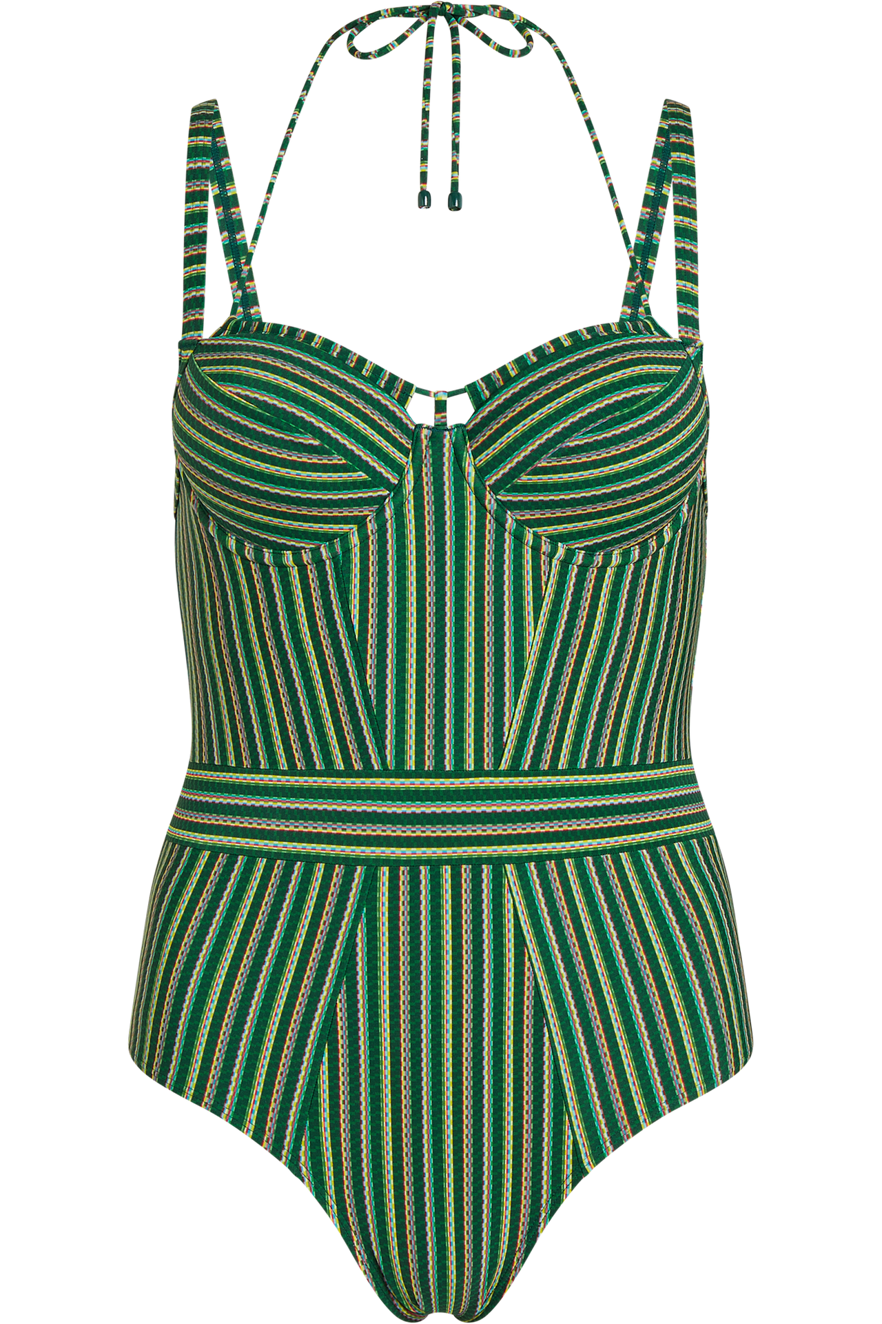 Holi vintage plunge balcony bathing suit botanical garden