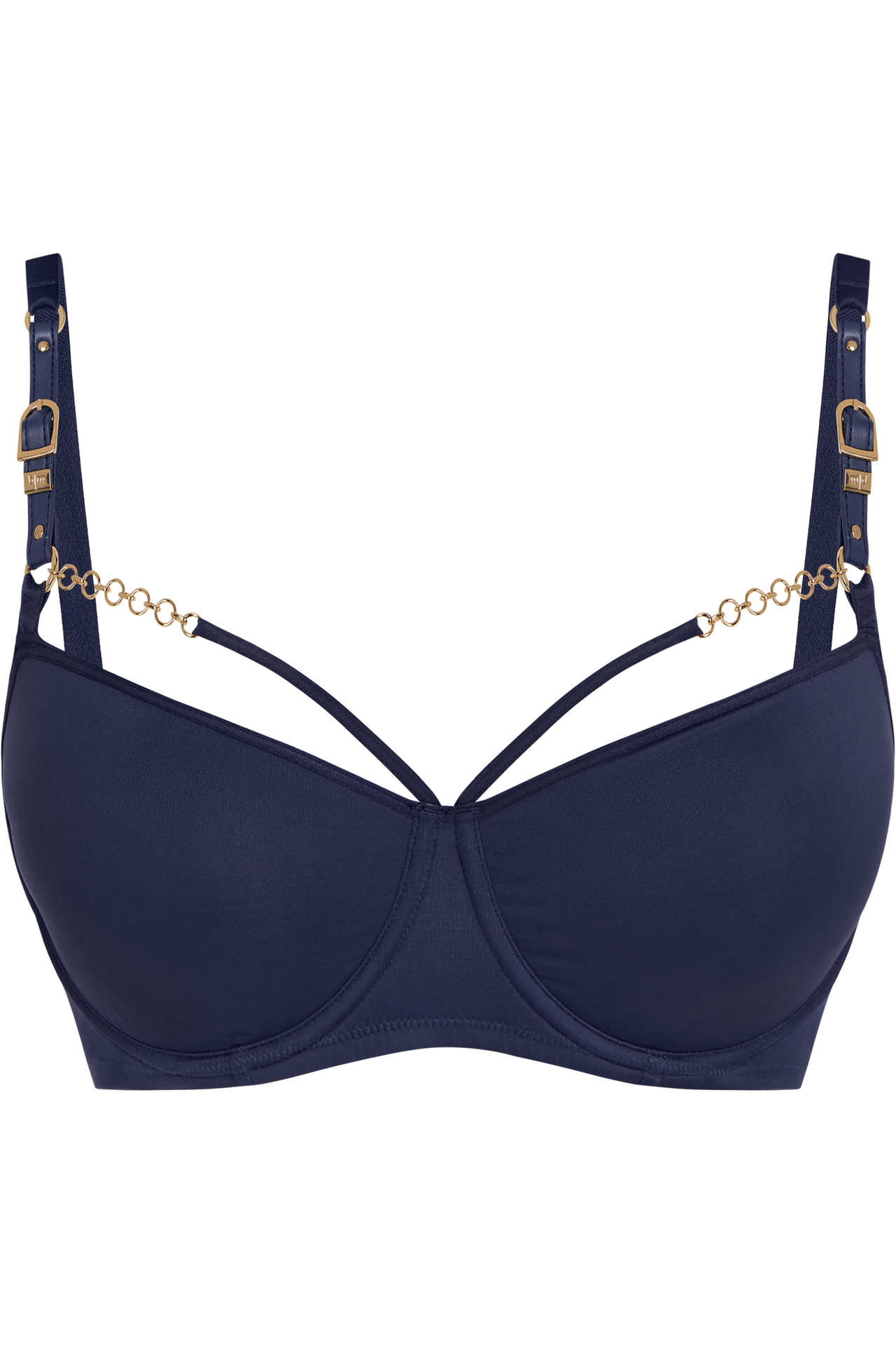 Morana plunge balcony bra dark sky blue