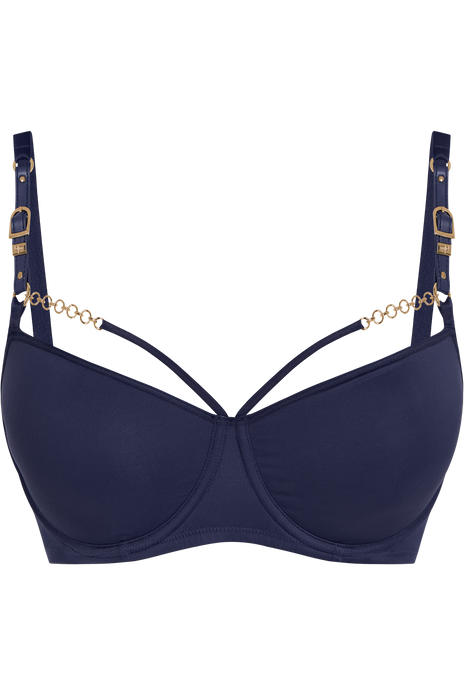 Morana plunge balcony bra dark sky blue