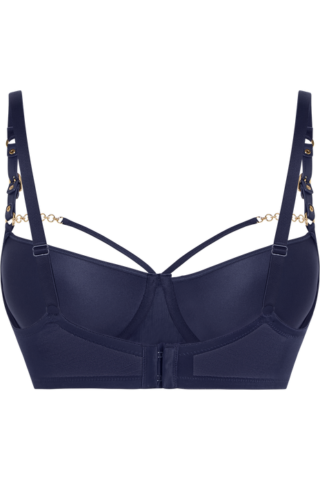 Morana plunge balcony bra dark sky blue