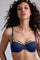 Morana plunge balcony bra dark sky blue