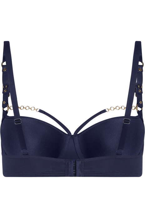 Morana plunge balcony bra dark sky blue