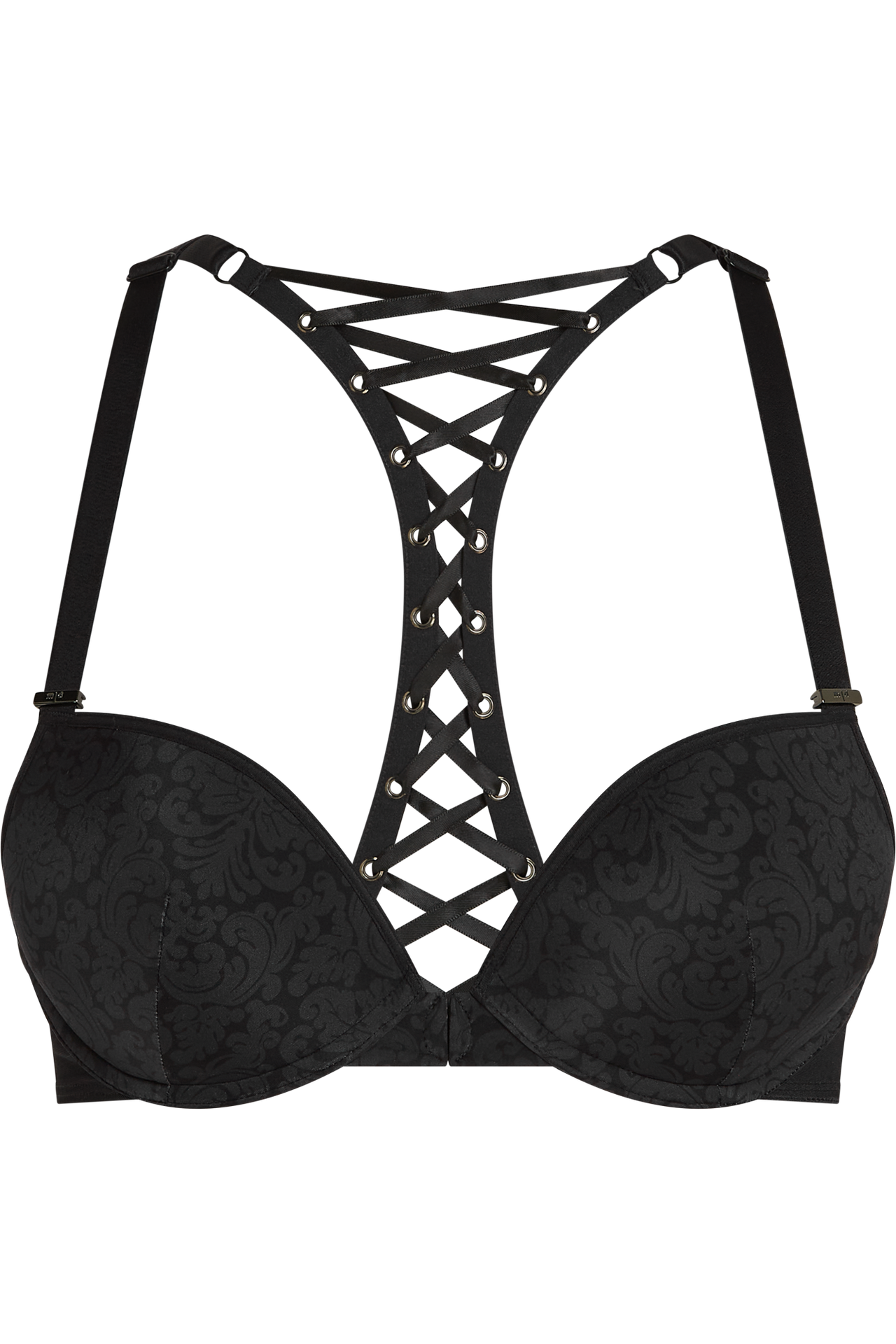 Rococo push up bra royal black