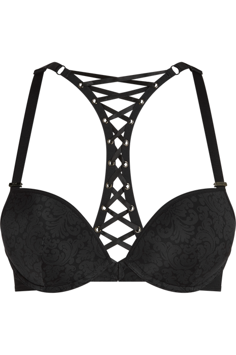 Rococo push up bra royal black