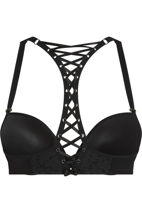 Rococo push up bra royal black