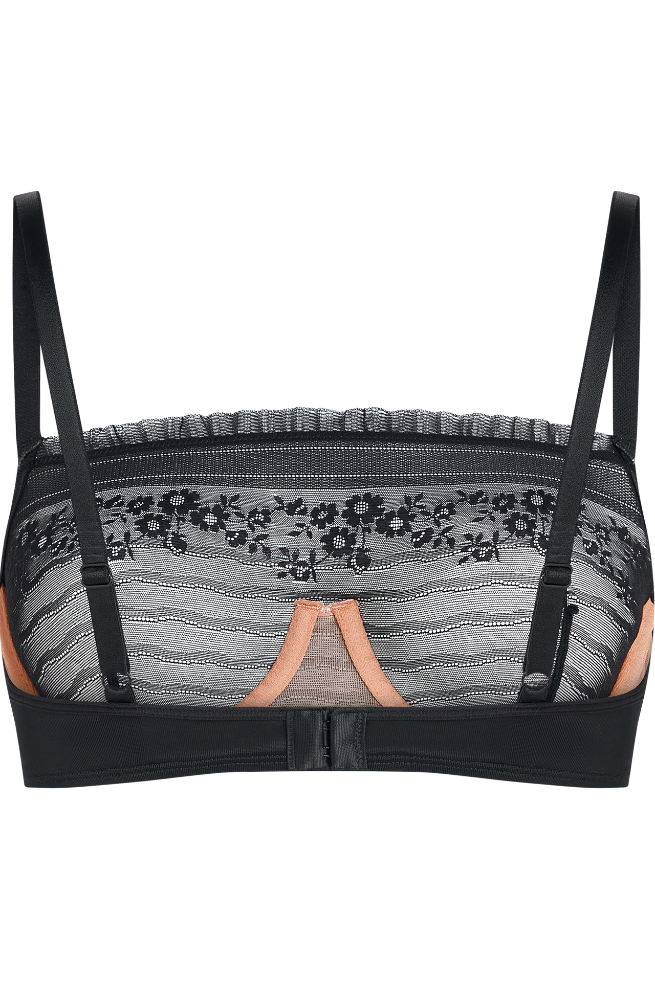 Rebel in lace wired unpadded plunge balcony black rebel