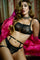 Rebel in lace wired unpadded plunge balcony black rebel