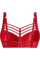 Leading strings plunge balcony bra red