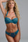 Royal navy plunge balcony bikini top air force blue