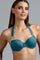 Royal navy plunge balcony bikini top air force blue