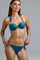 Royal navy plunge balcony bikini top air force blue