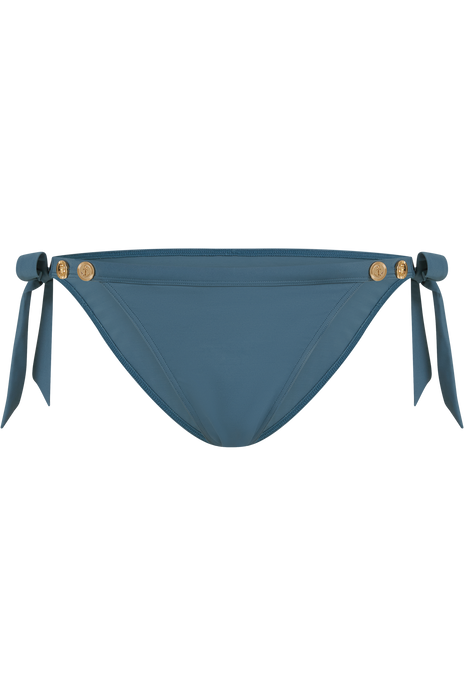 Royal navy tie and bow bikini bottom air force blue