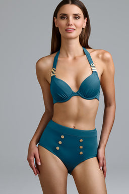 Royal navy high waist bikini bottom air force blue