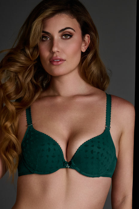 Incognita push up bra shadow green