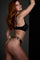 Leading strings plunge balcony bra black
