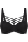 Leading strings plunge balcony bra black