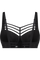 Leading strings plunge balcony bra black