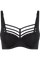 Leading strings plunge balcony bra black