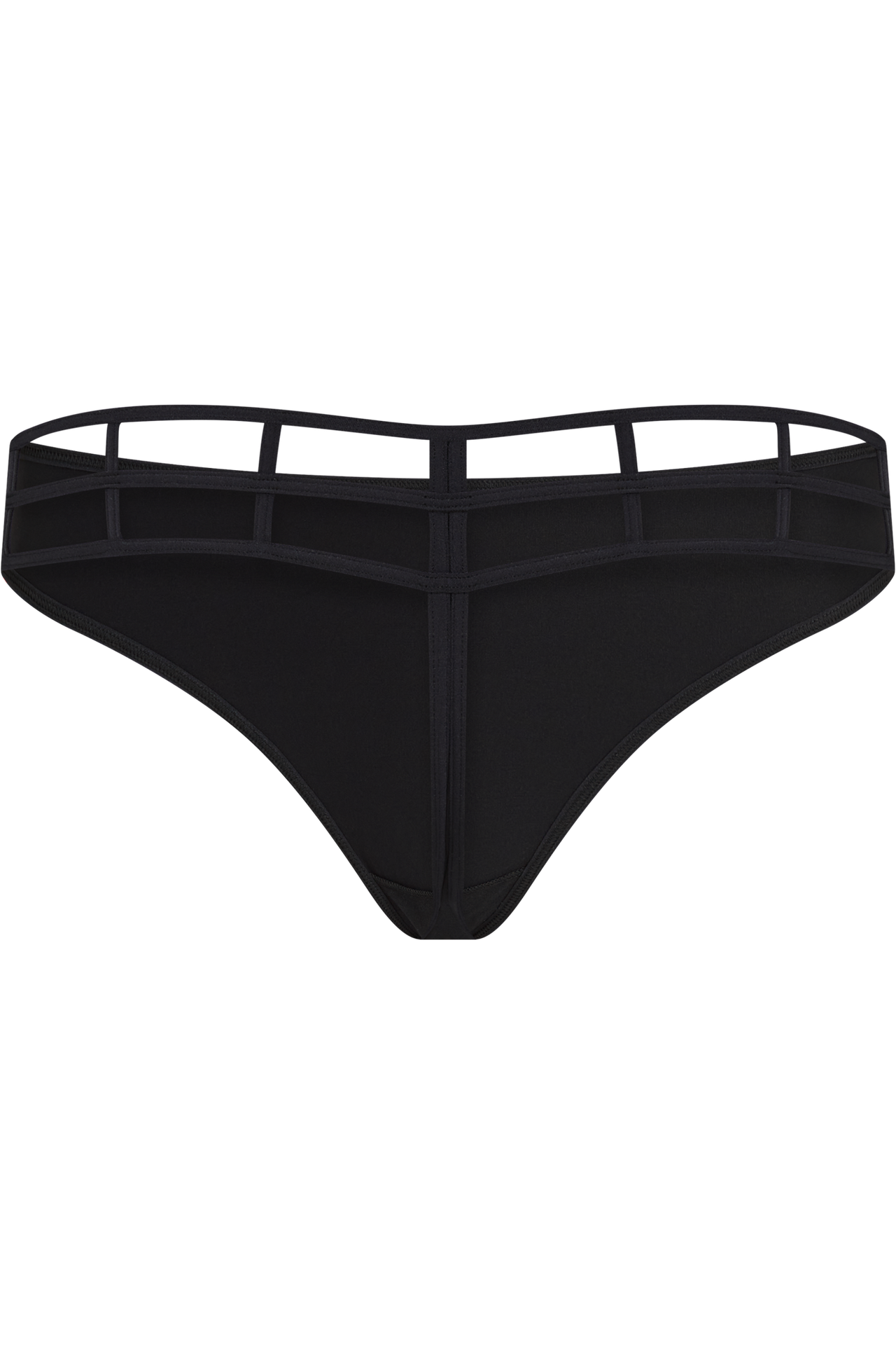 Leading strings 4 cm thong black