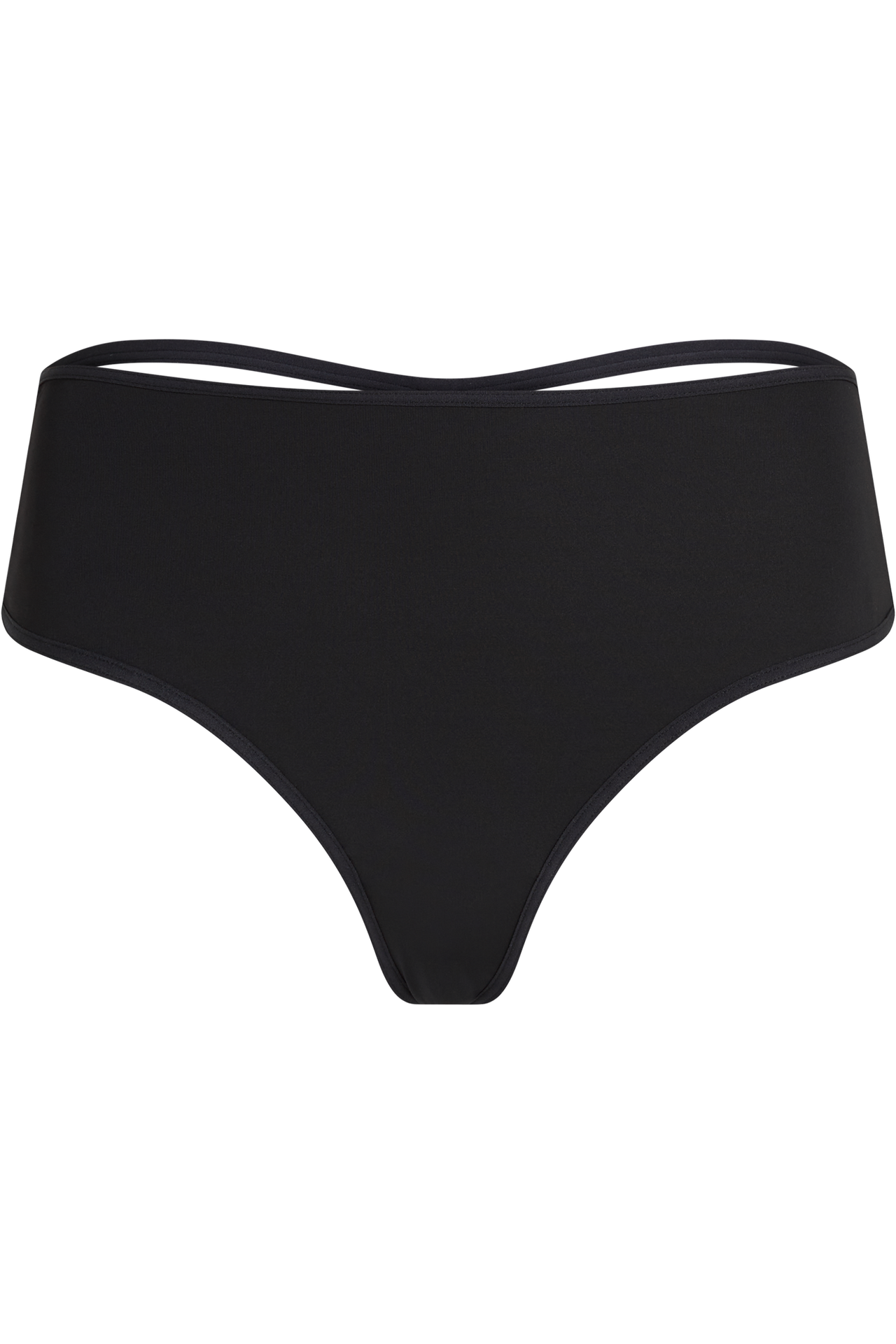 Leading strings 7 cm thong black