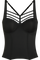 Leading strings plunge balcony corset black