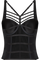 Leading strings plunge balcony corset black