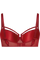 Peekaboo plunge balcony bra red secret