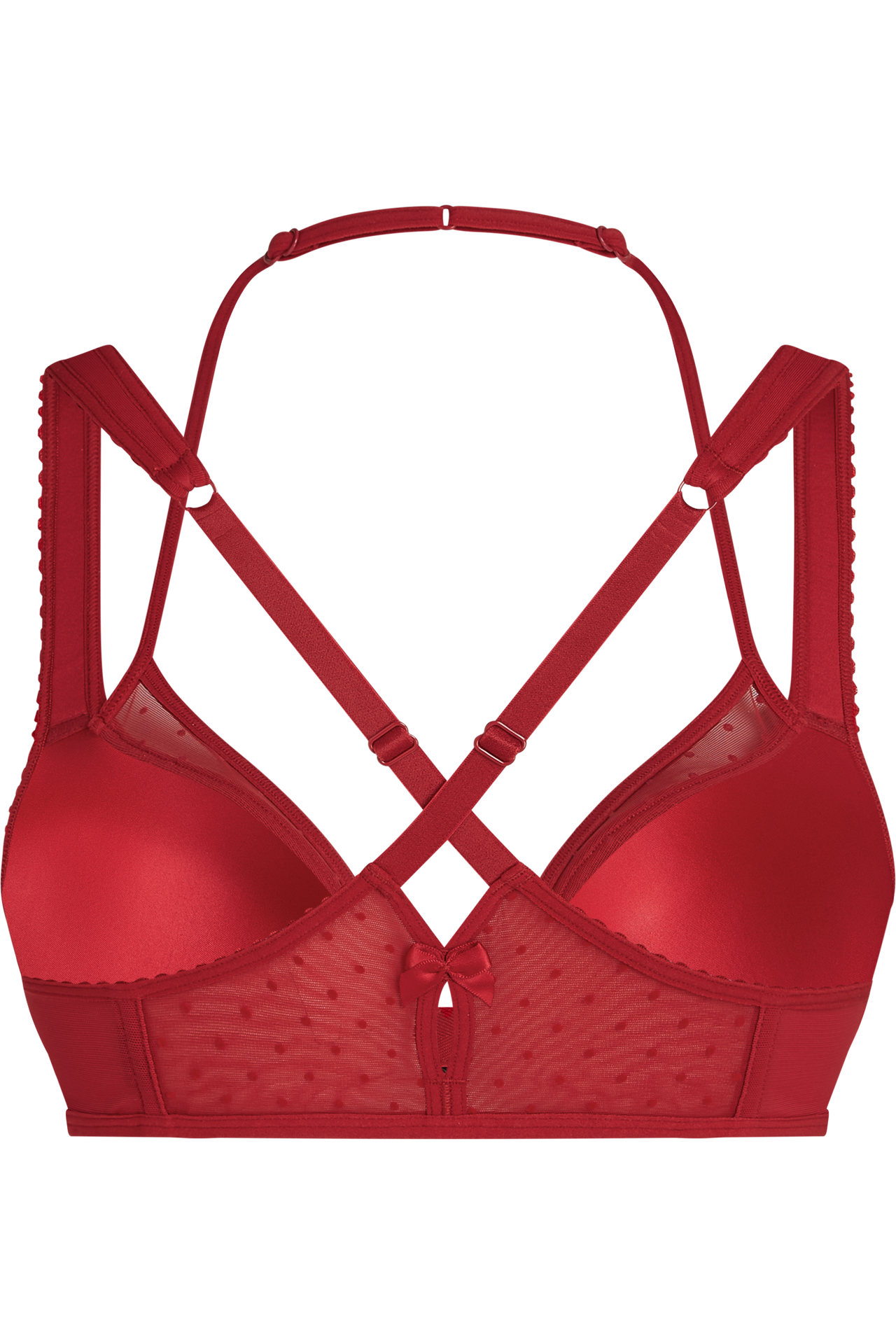 Peekaboo push up bra red secret