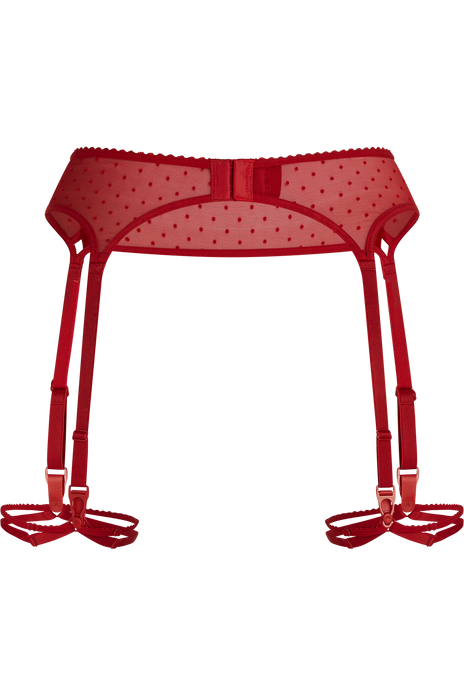 Peekaboo garter belt red secret