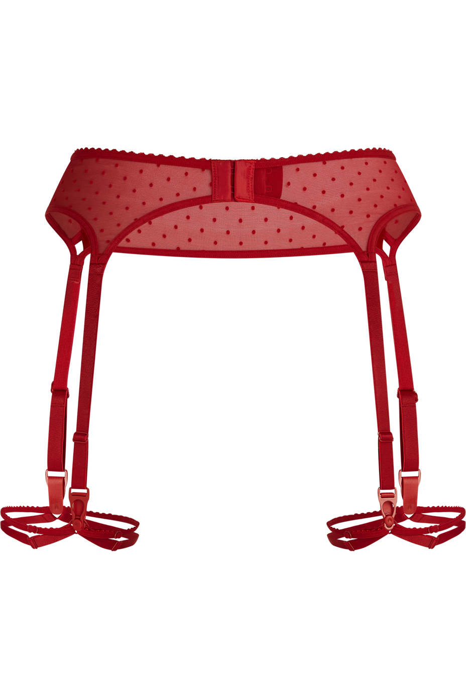 Peekaboo garter belt red secret
