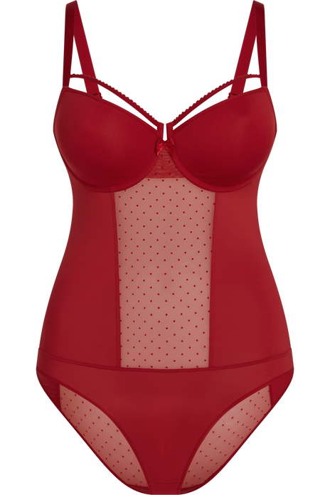 Peekaboo plunge balcony body red secret