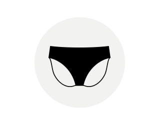 Bikini brief 5 cm shape illustration