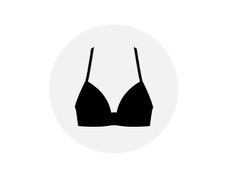 Bralette bikini top shape illustration
