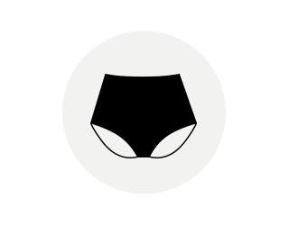 High waist bikini brief shape illustration