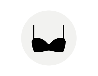 Plunge balcony bikini top shape illustration