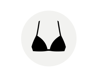 Triangle bikini top shape illustration
