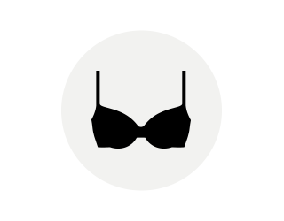 Unpadded bikini top shape illustration